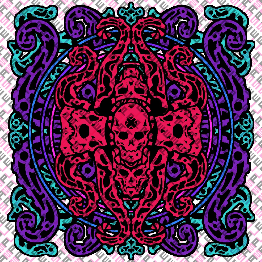 VRChatテクスチャ素材 スカルオクトパス