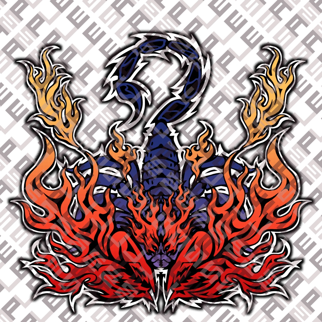 VRChatテクスチャ素材 フレイムスコーピオン