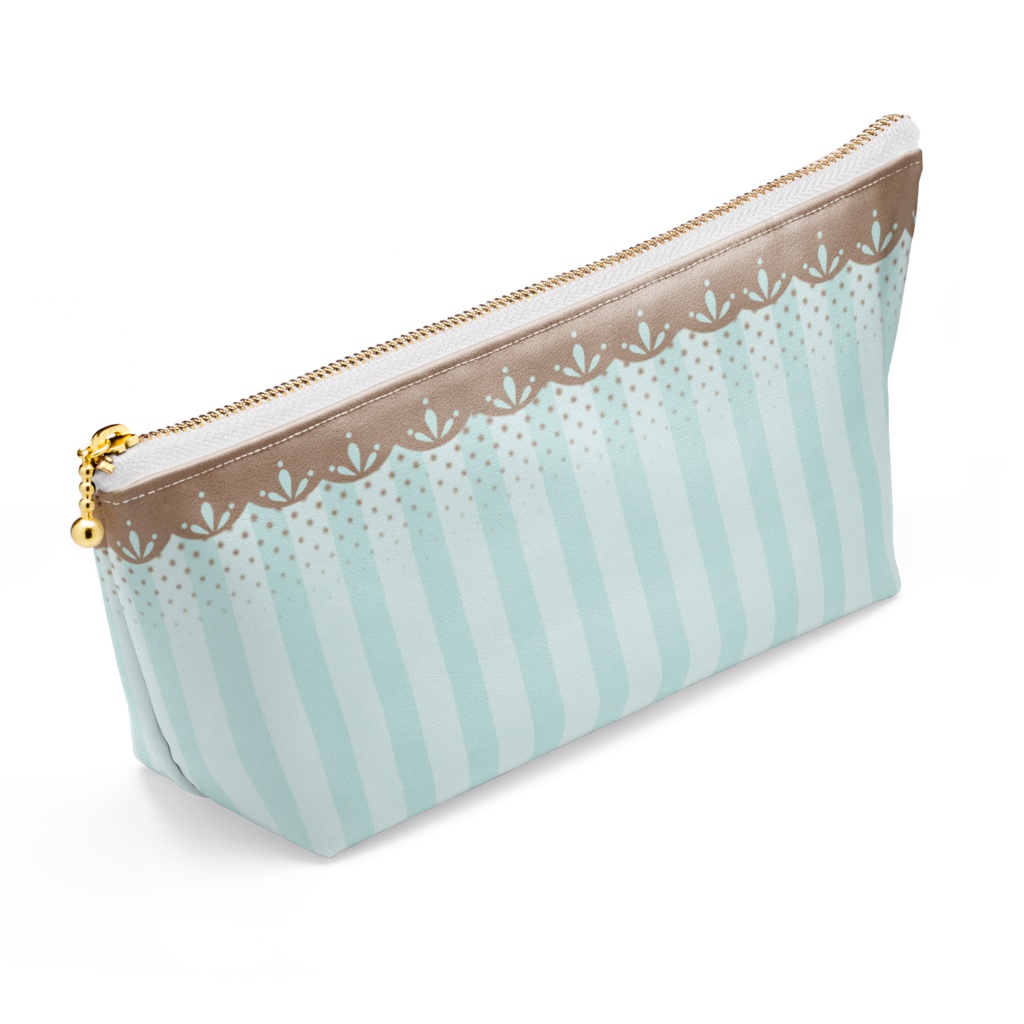 チョコミントカラーポーチ