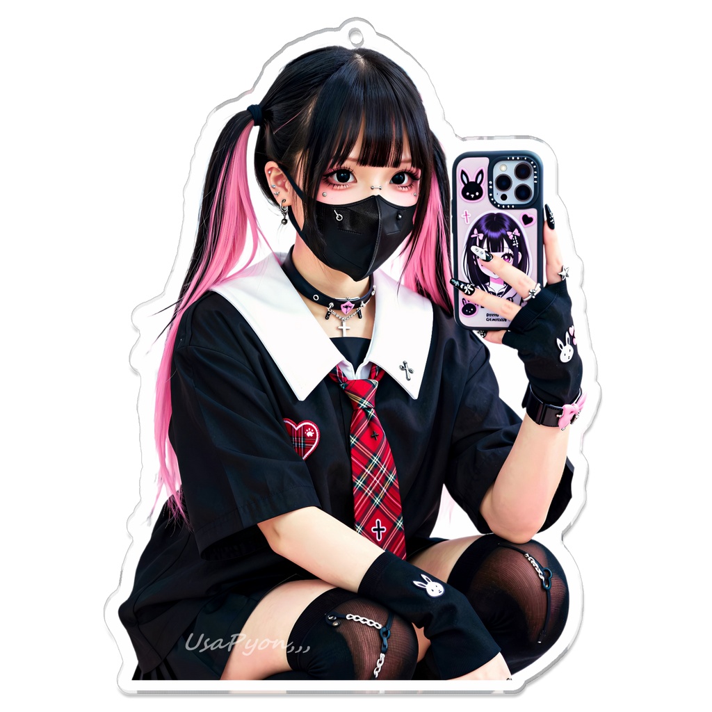 地雷系ギャル様　AI美女 "Jirai-kei" (clingy/dark-cute) Gal – AI Beauty