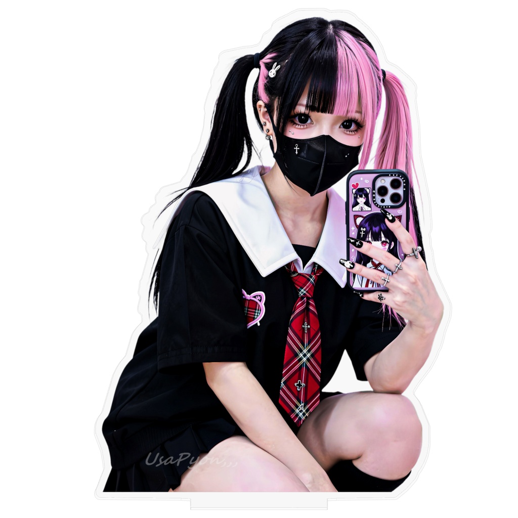 地雷系ギャル様 AI美女 "Jirai-kei" (clingy/dark-cute) Gal – AI Beauty