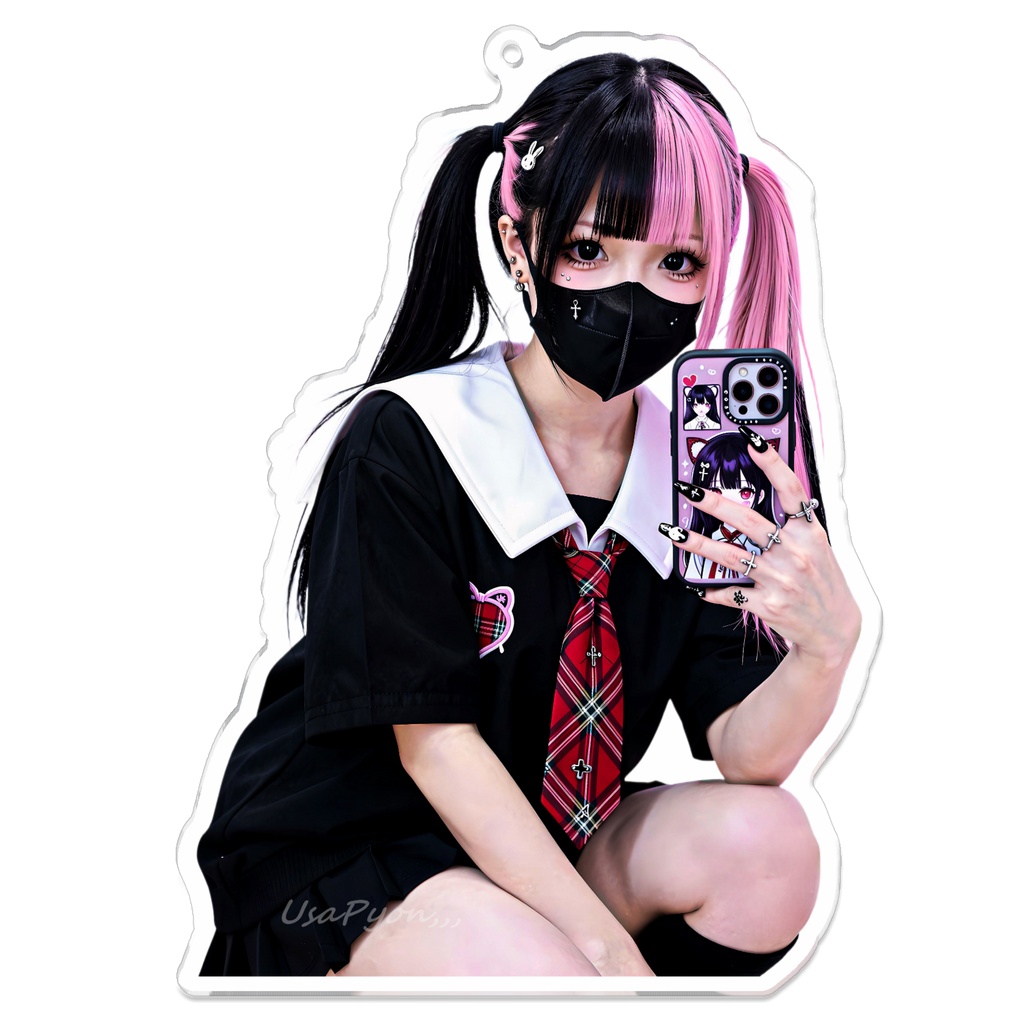 地雷系ギャル様　AI美女 "Jirai-kei" (clingy/dark-cute) Gal – AI Beauty