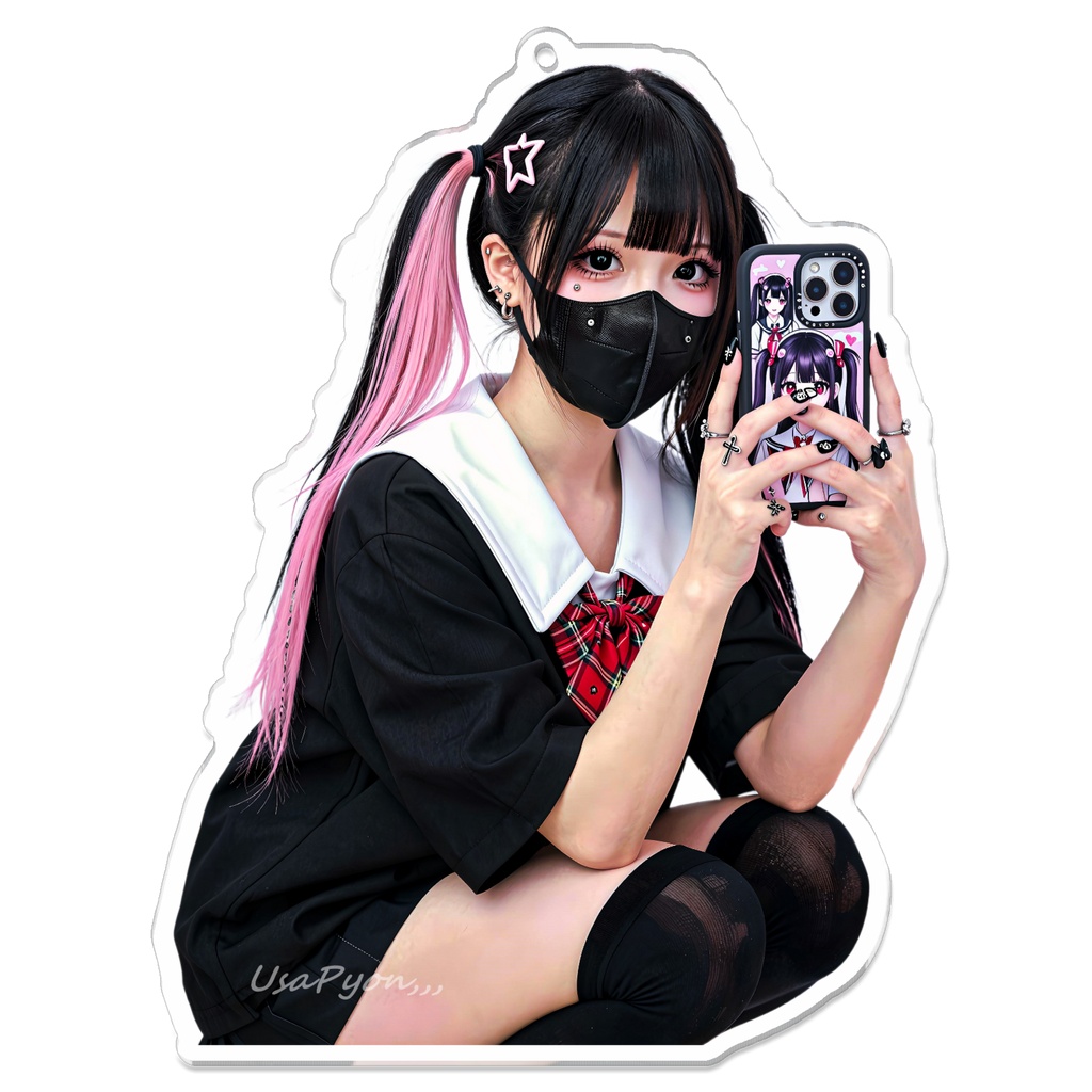 地雷系ギャル様　AI美女 "Jirai-kei" (clingy/dark-cute) Gal – AI Beauty
