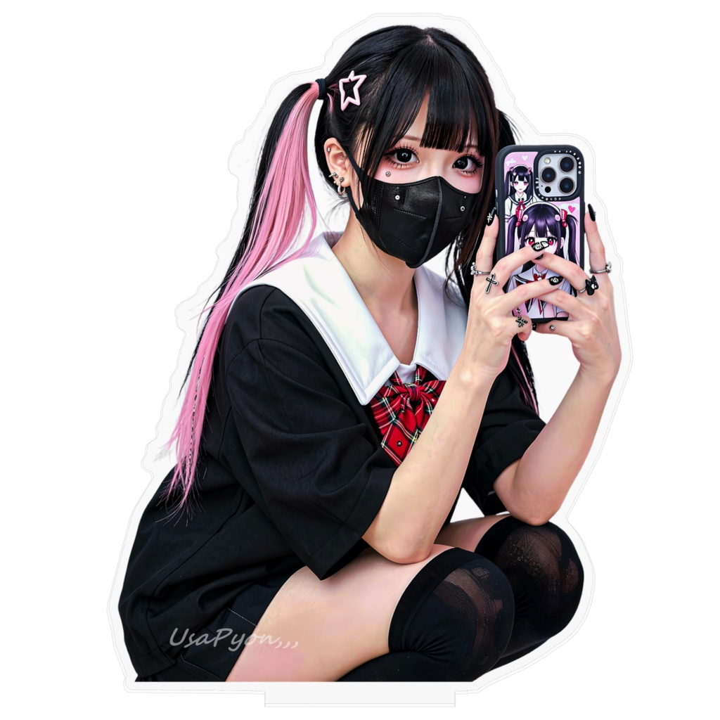 地雷系ギャル様 AI美女 "Jirai-kei" (clingy/dark-cute) Gal – AI Beauty