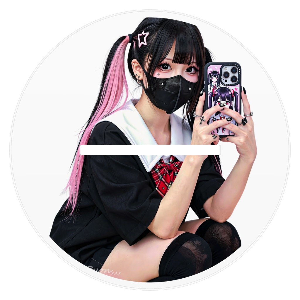 地雷系ギャル様 AI美女 "Jirai-kei" (clingy/dark-cute) Gal – AI Beauty