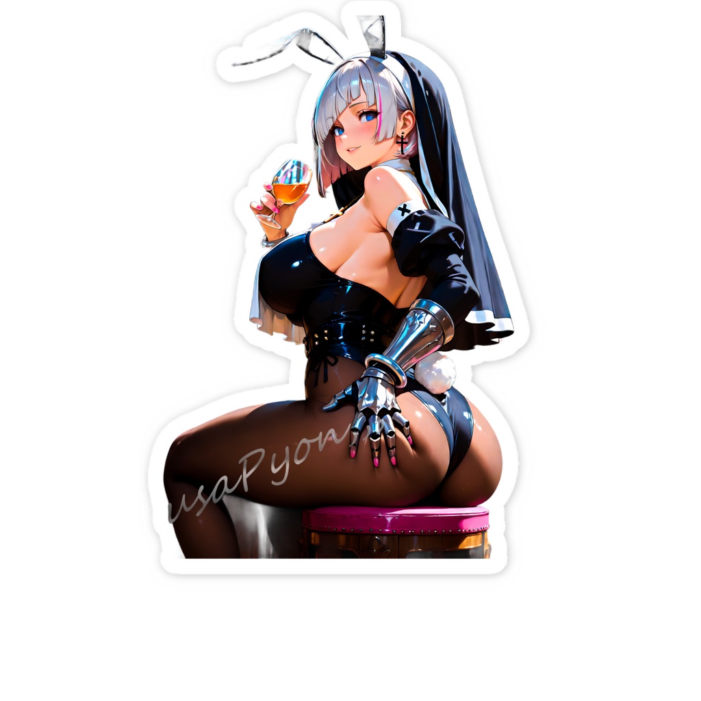 コスプレイヤー様 シスター・バニー マンガ風 AI生成美女 Cosplayer: Sister Bunny (Manga Style) – AI-Generated Beauty