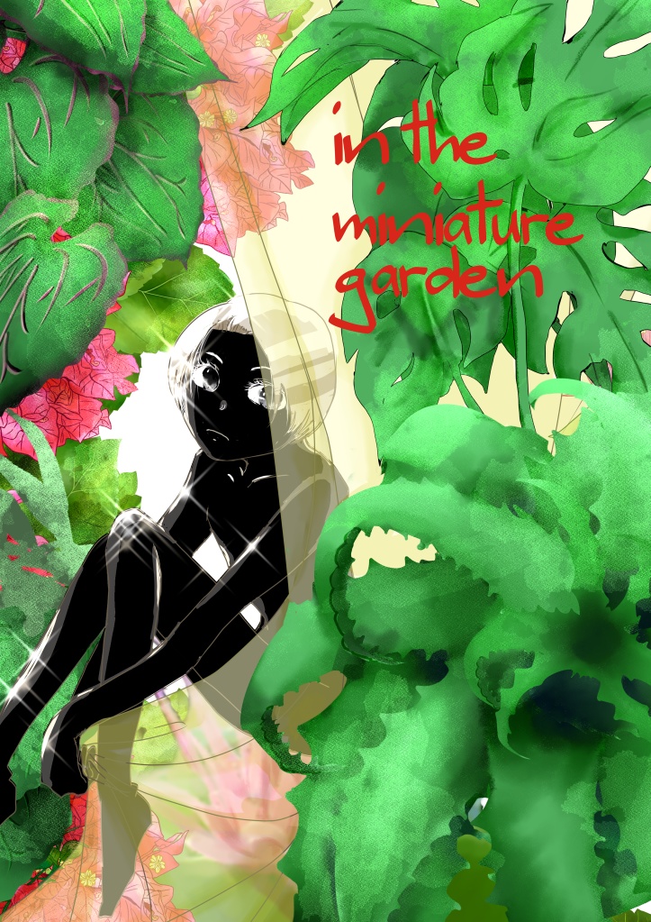 in the miniature garden