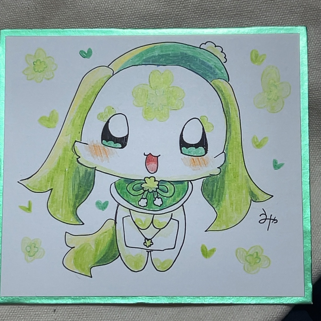 【色紙】四葉の妖精さん