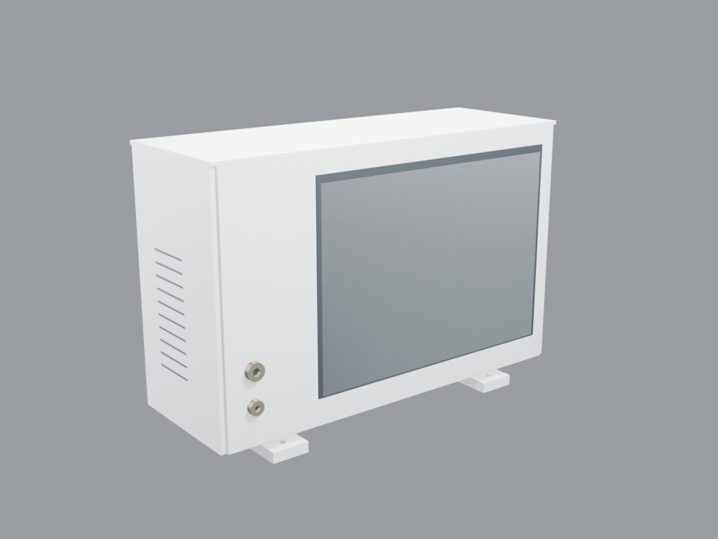 【Blender / FBX / GLB】建築パース用 エアコン室外機 3Dモデル