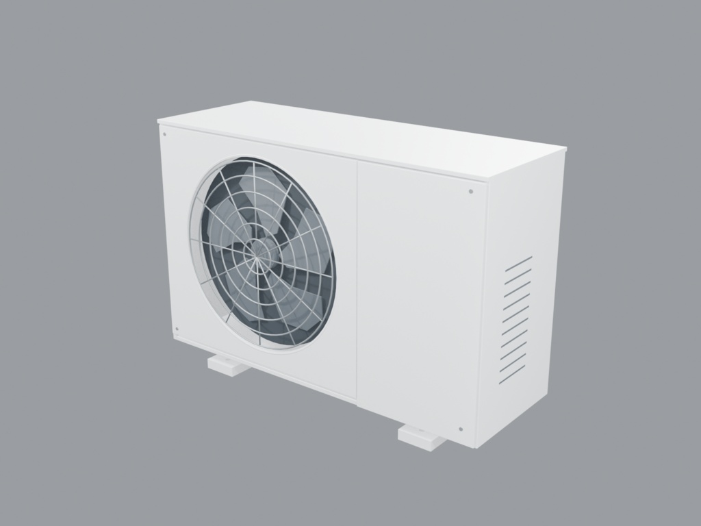 【Blender / FBX / GLB】建築パース用 エアコン室外機 3Dモデル