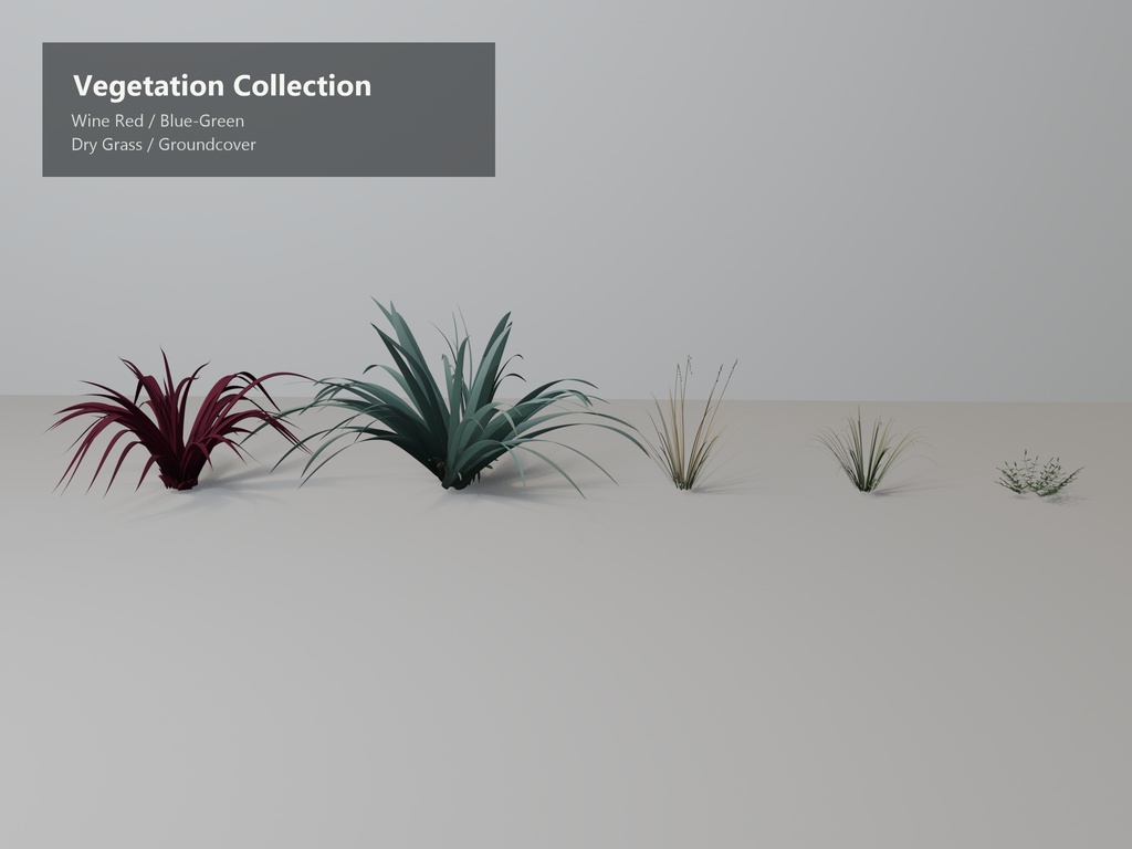MN-011 Rock Garden Environment Pack|9 Models + Ready-to-use Cluster【Blender / Unity / VRChat PC