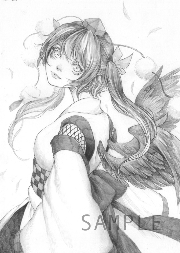 「姫海棠はたて」東方鉛筆原画