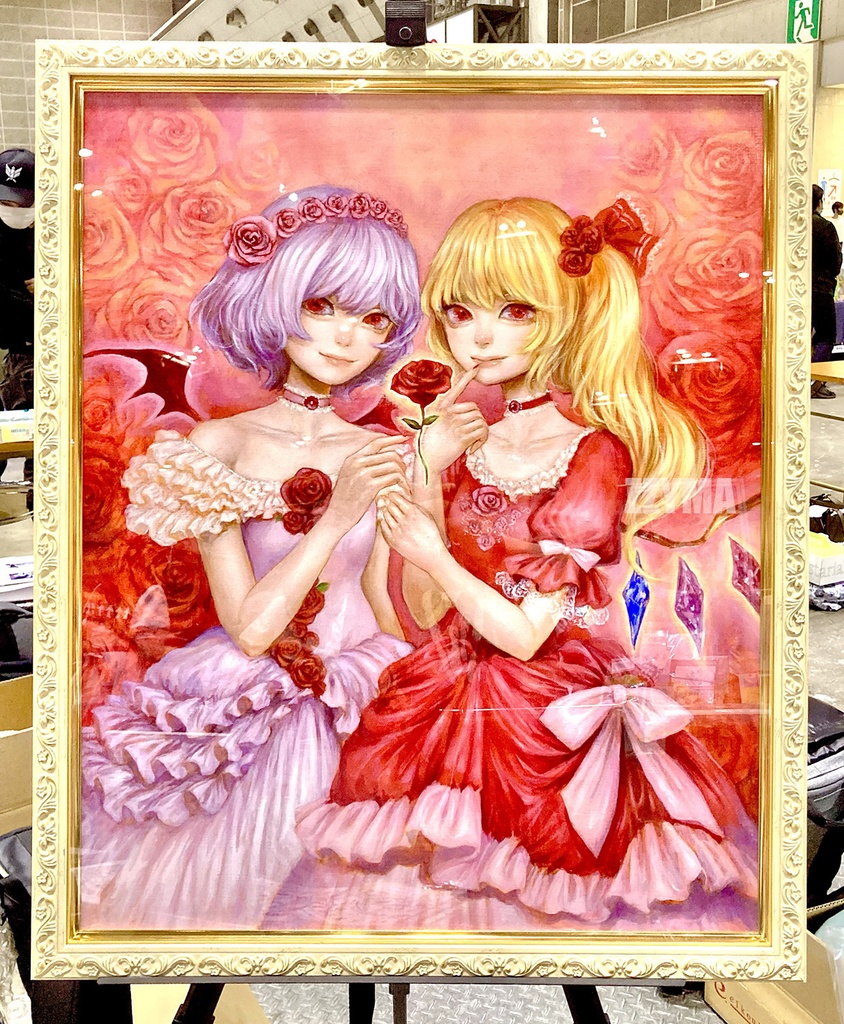 油彩原画「薔薇の姉妹」