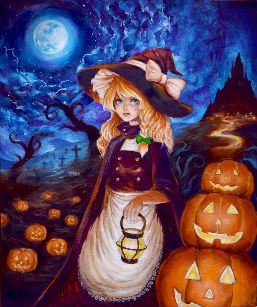 複製キャンバス「ハロウィン魔理沙」
