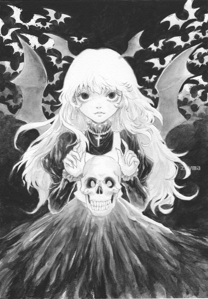東方Project ☆ 小悪魔 ☆ オリジナルイラスト原画｜手描きイラスト