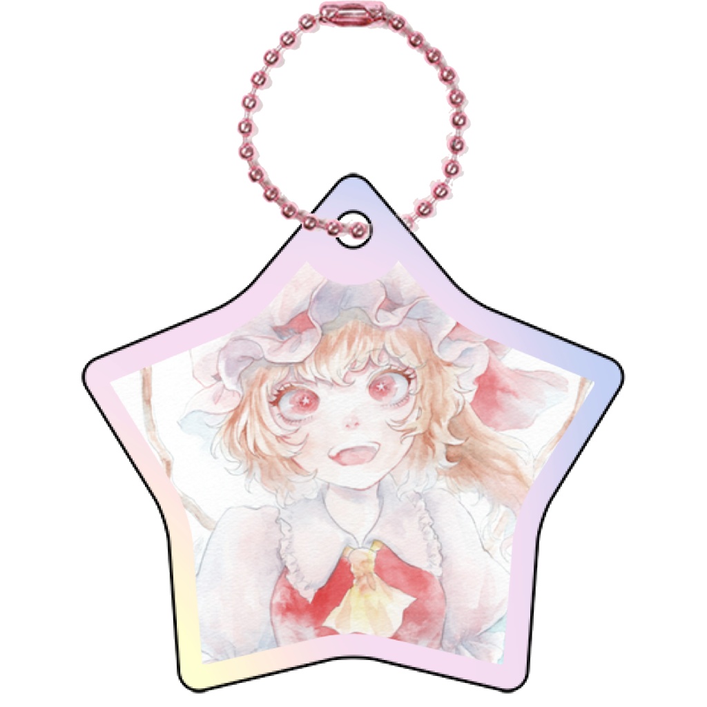 フランちゃんオーロラ星形アクリルキーホルダー