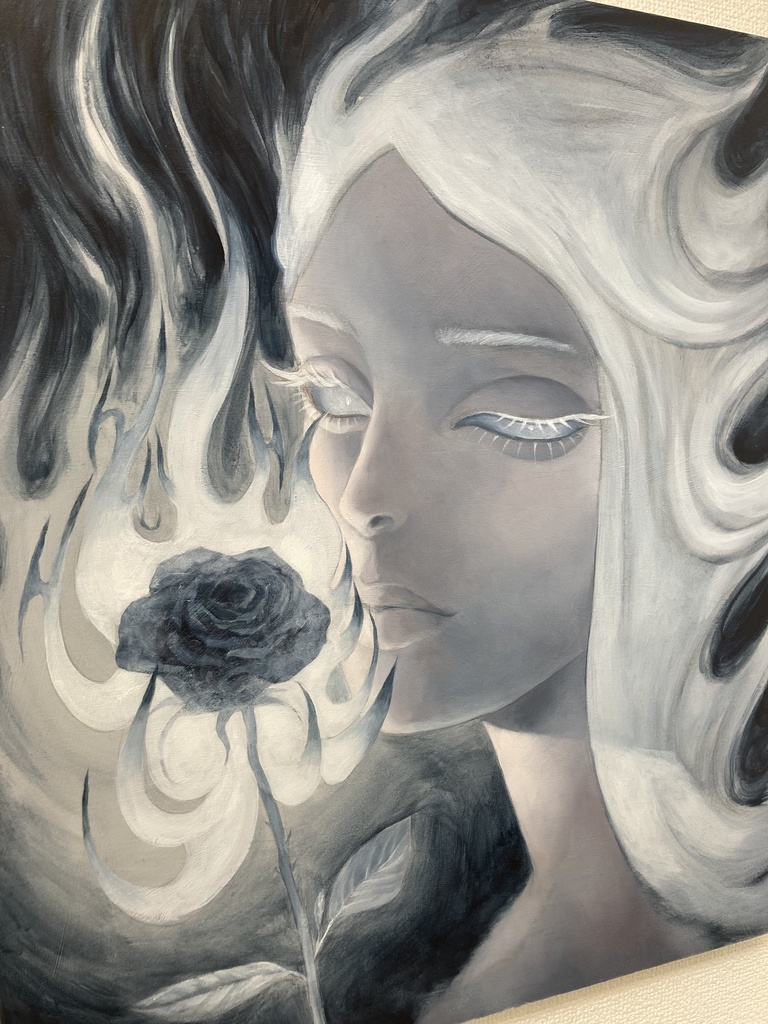 「The flower language of burning roses」