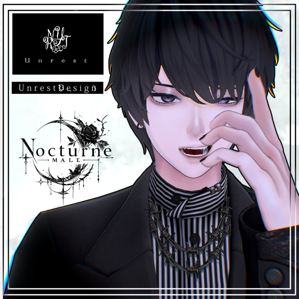 【VRChat】【獏(Baku)専用】『Nocturne Male/ノクターン・メイル』Makeup&EyeTexture