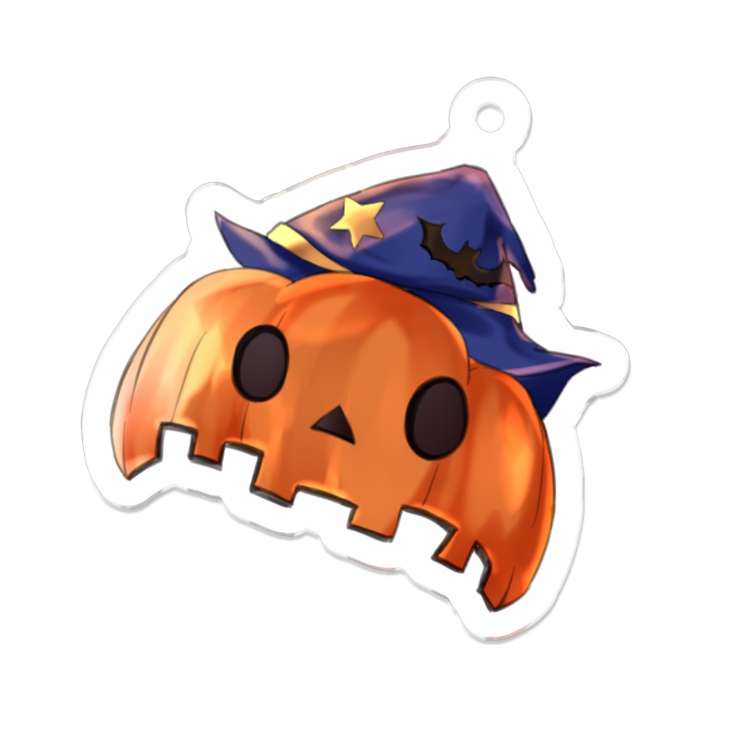 アクリルキーホルダー　かぼちゃ(帽子)