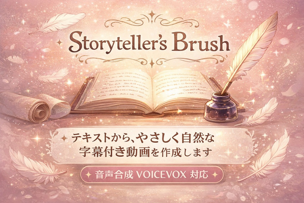 ボイス・字幕付きyoutube用動画自動生成ソフト｜Storyteller’s Brush