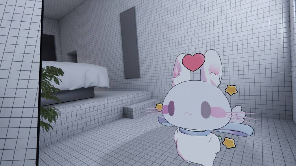 ~無料丨Free~『クルル』kururu オリジナル3Dモデル【VRchat想定】ギミック搭載