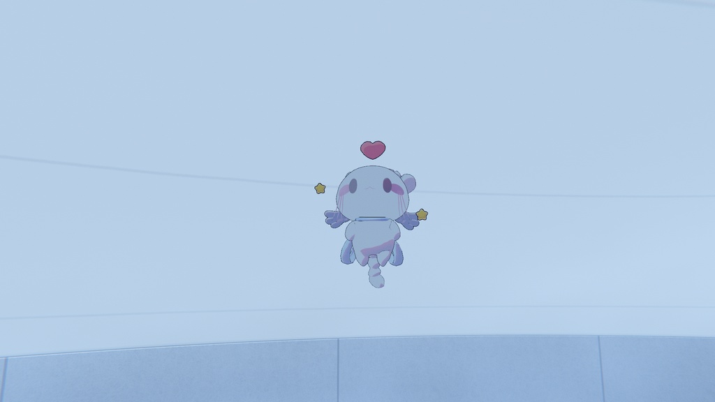 ~無料丨Free~『クルル』kururu オリジナル3Dモデル【VRchat想定】ギミック搭載