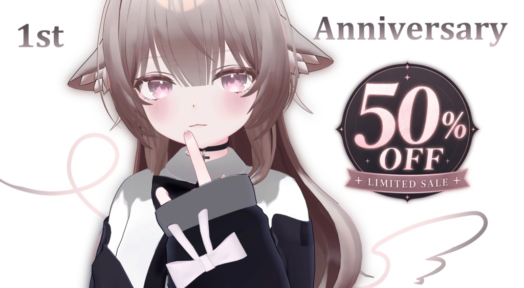 ~一周年~!GW50%OFF sale!オリジナル3Dモデル「ルミリ」-Rumily_Ver1.1.6【Android/IOS/Cluster・VRM対応】