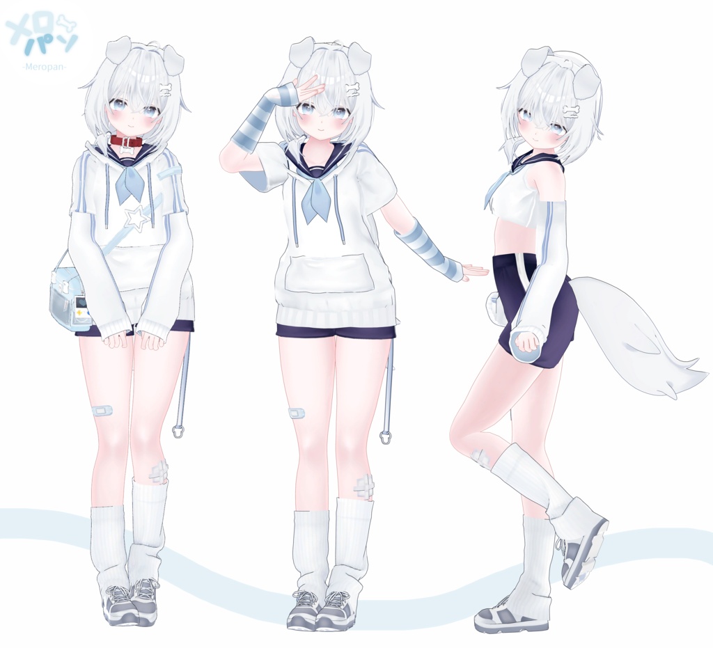 🩵発売記念セール .ᐟ 2500円OFF【7/25】🦴オリジナル3Dモデル「メロパン」-Meropan-【Quest/IOS/Cluster・VRM対応】