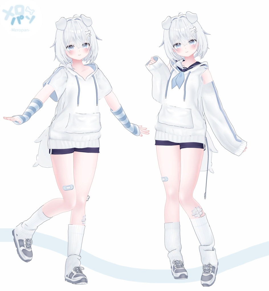 🩵発売記念セール .ᐟ 2500円OFF【7/25】🦴オリジナル3Dモデル「メロパン」-Meropan-【Quest/IOS/Cluster・VRM対応】