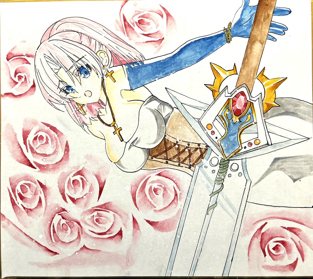 [色紙] 女騎士セレナ・ルスヴィカ