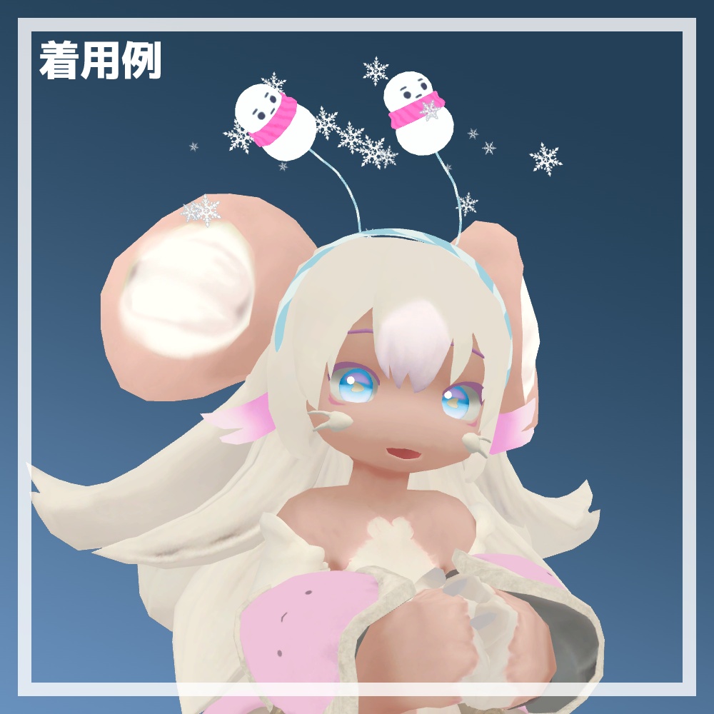 ちいさな雪だるまカチューシャ