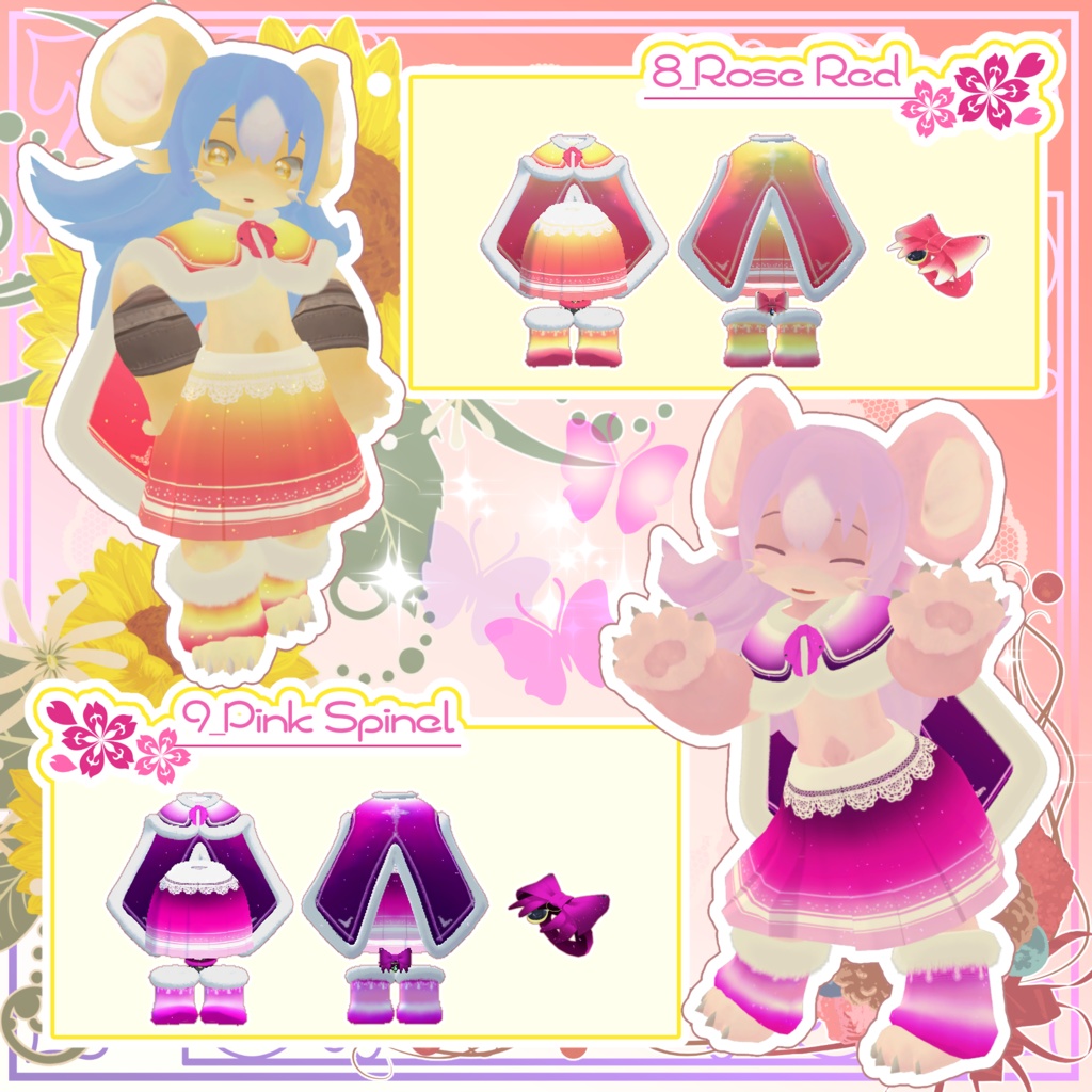 【MA対応】ふわりん☆マント(リボンのアクセサリー付き)