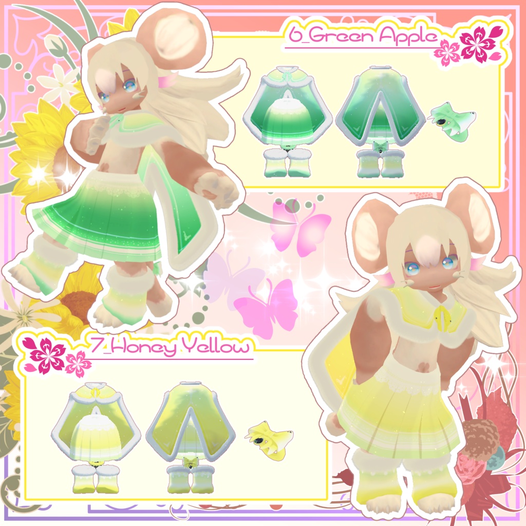 【MA対応】ふわりん☆マント(リボンのアクセサリー付き)