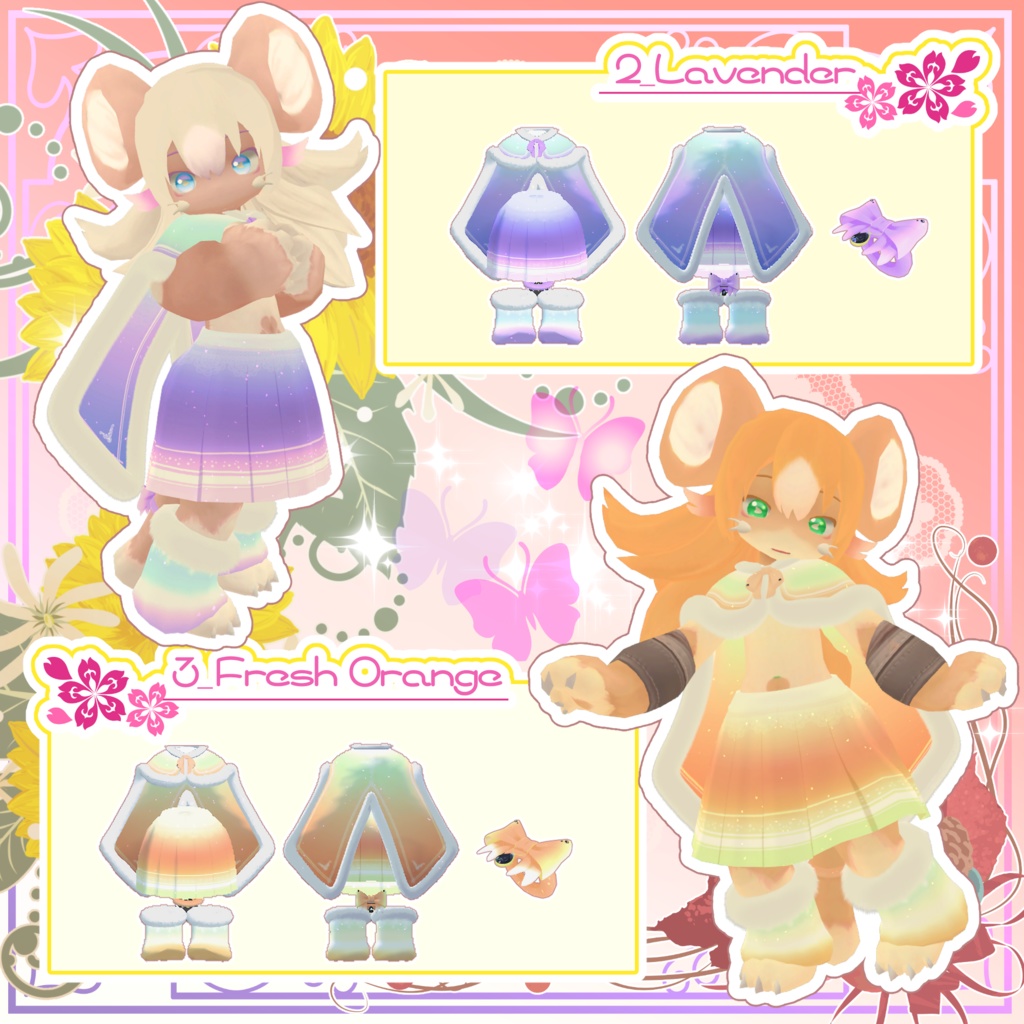 【MA対応】ふわりん☆マント(リボンのアクセサリー付き)