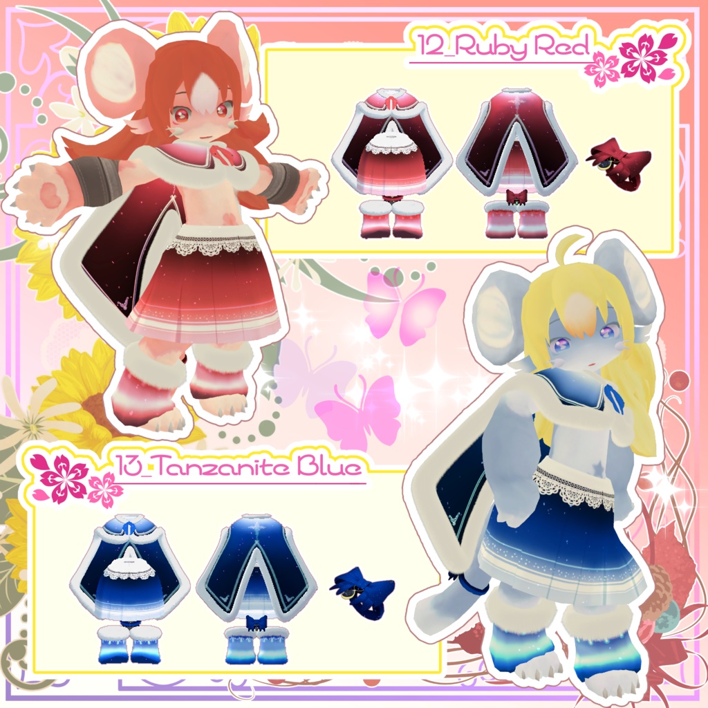 【MA対応】ふわりん☆マント(リボンのアクセサリー付き)