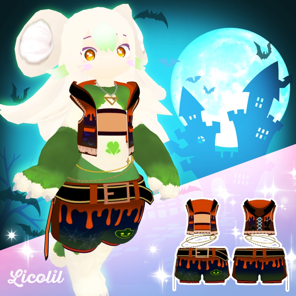 【MA対応】とこなつサマーパーカー (トライアングルネックレス付き)