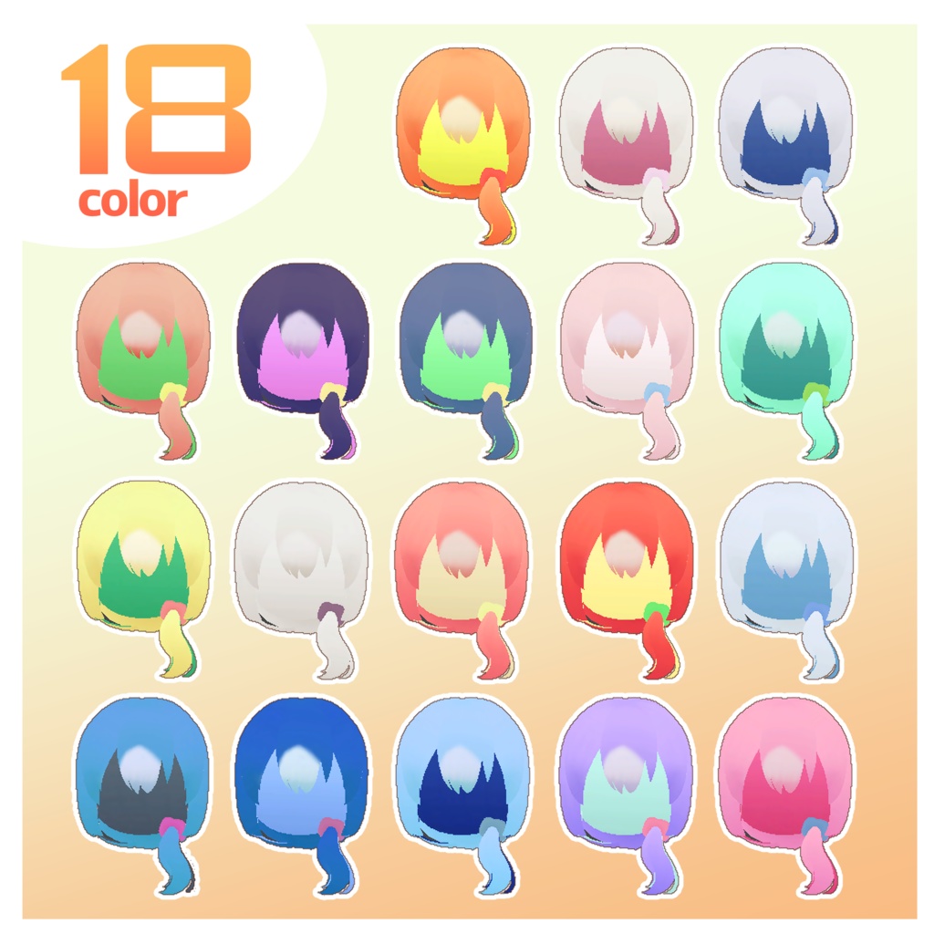 【MA対応】ゆるふわルーズサイドテール ( ちもでみ式 レッサーモクリ素体対応 )