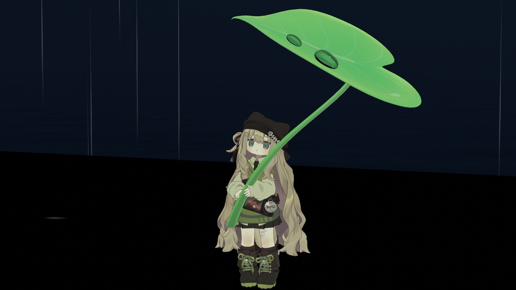 【MAギミック付き】雨呼びの葉っぱ傘