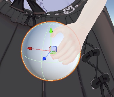 触れたものに手が吸い付くギミック（Raycast_toHand）