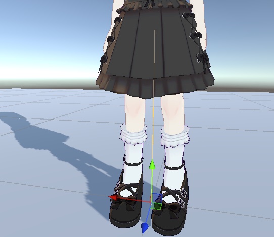 スカートが地形にあわせて若干傾いたりするギミック（Raycast_toSkirt）