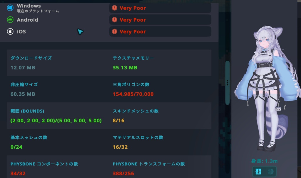 瑞希(Mizuki)用FaceTracking用Animator&Mobile対応のための諸々