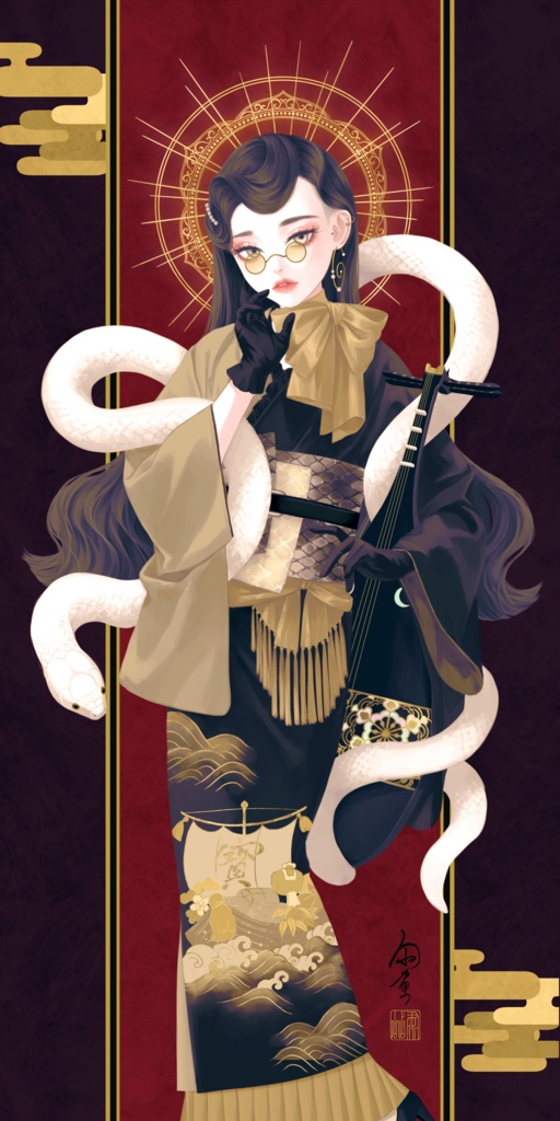 「白蛇弁財天」（原画）