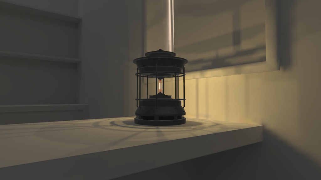 結晶と電球のランプ