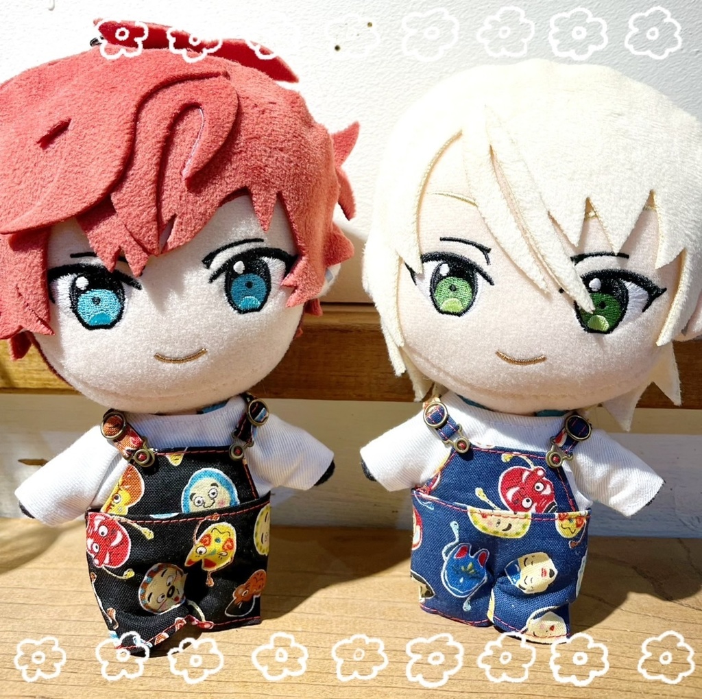 お面柄サロペットセット