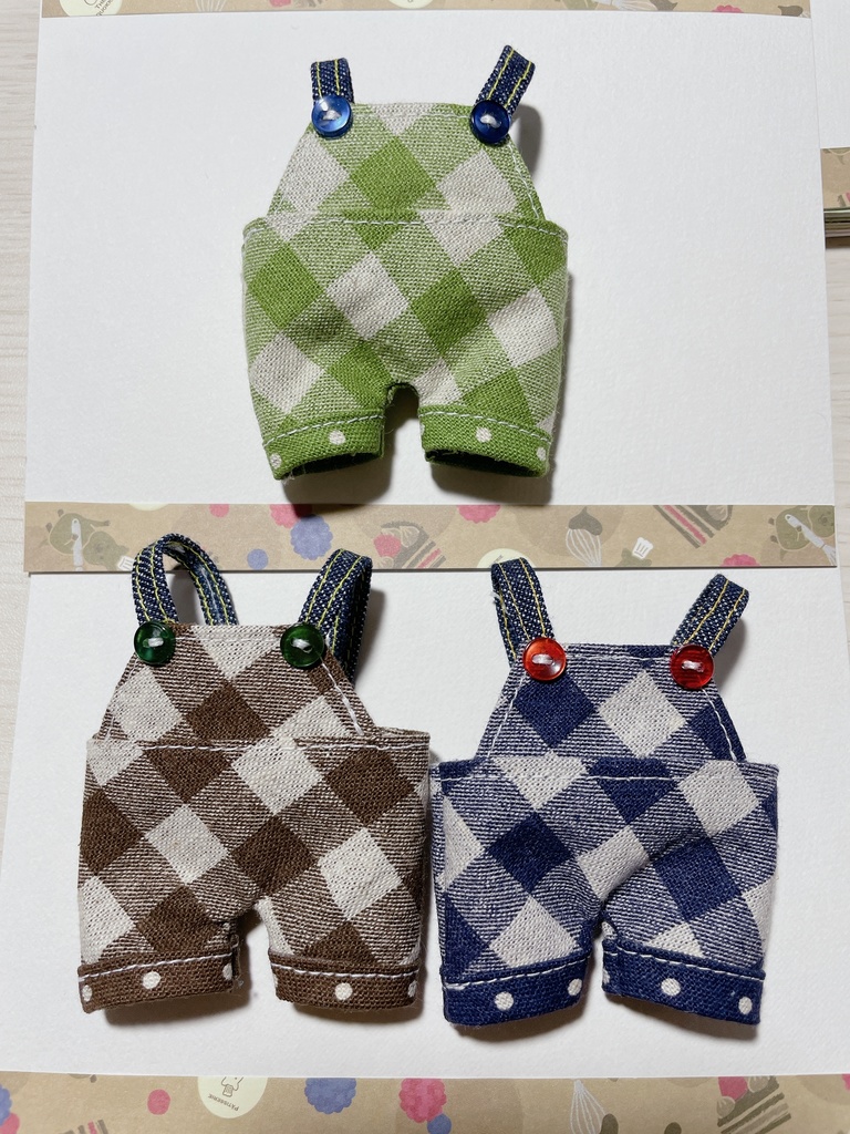 チェック柄サロペット