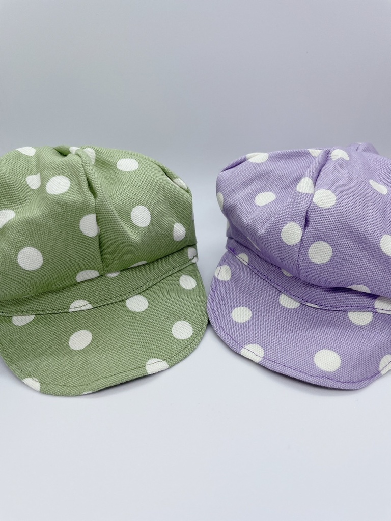 キャスケット(パステル水玉)