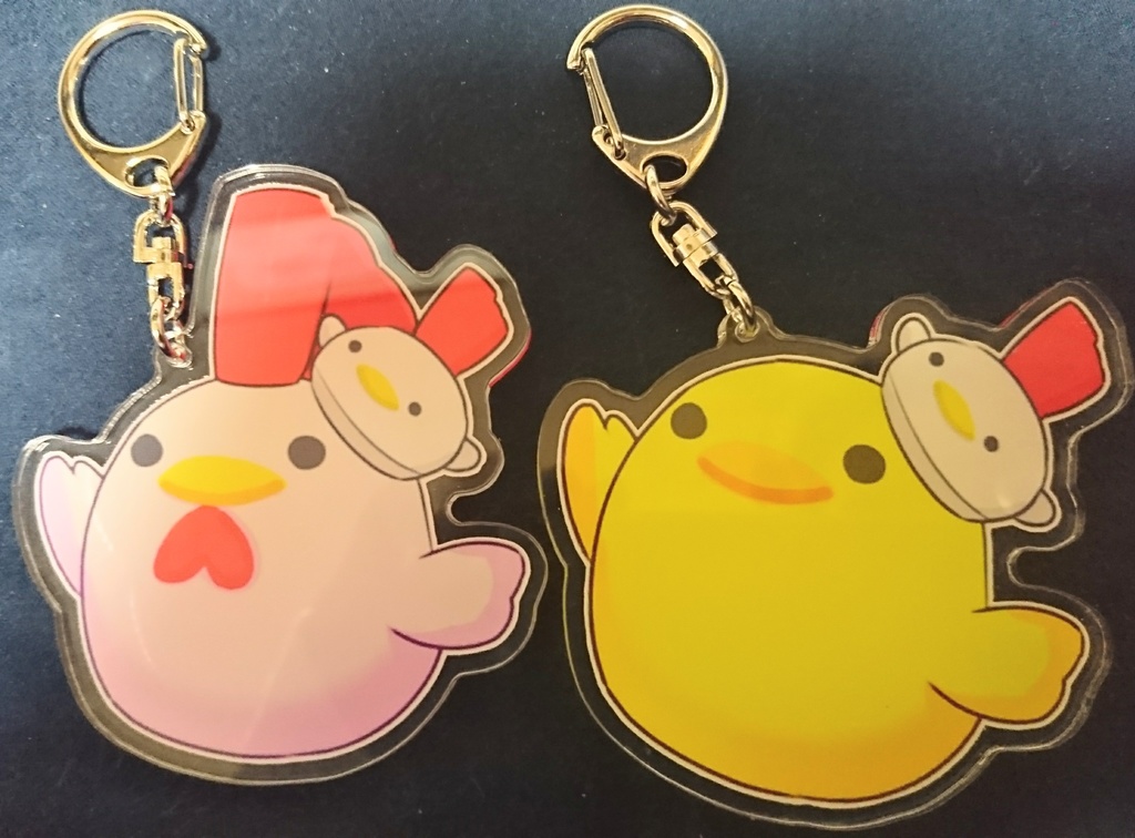 ここひよアクキーセット(ここ鶏＆ひよこ各単体のセット販売です！)