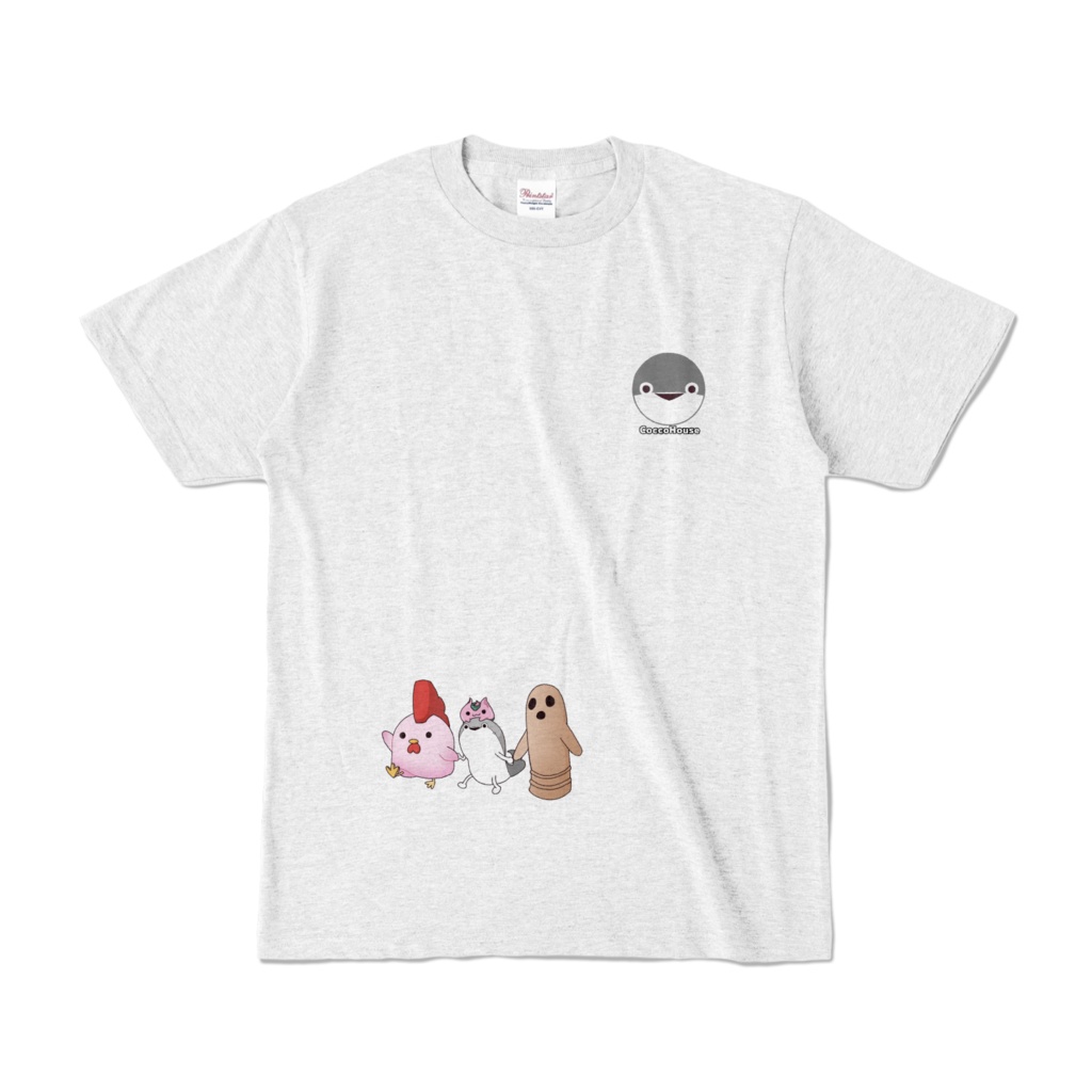 【シャツアッシュxカラーライン】奏月ここキャラクターズ カラーTシャツ - S ~XL【受注生産】