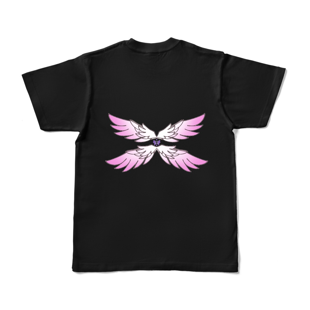 【シャツx黒xカラーライン】奏月ここキャラクターズ カラーTシャツ - S ~XL【受注生産】