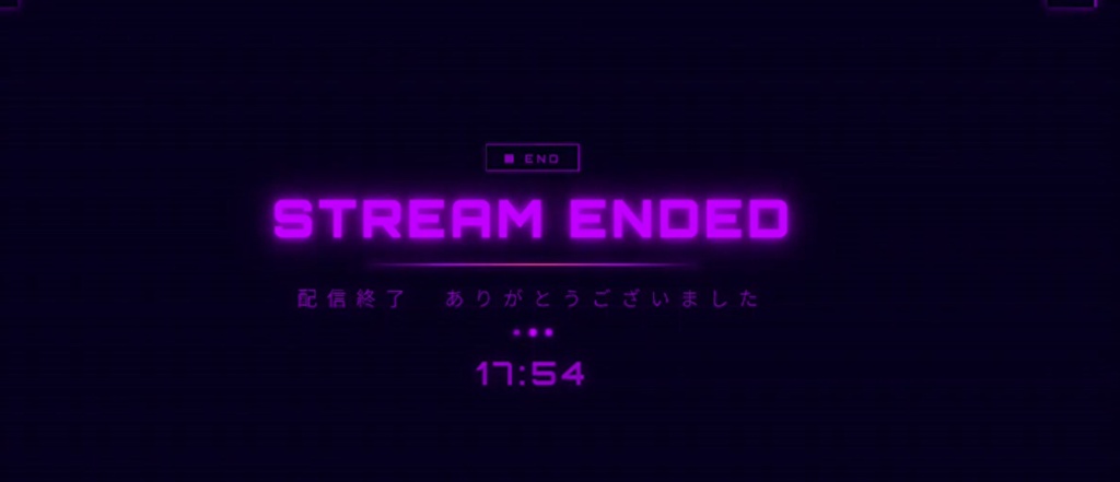 【無料】Neon Cyber Waiting|配信待機画面オーバーレイ 6シーン×7色|OBS対応